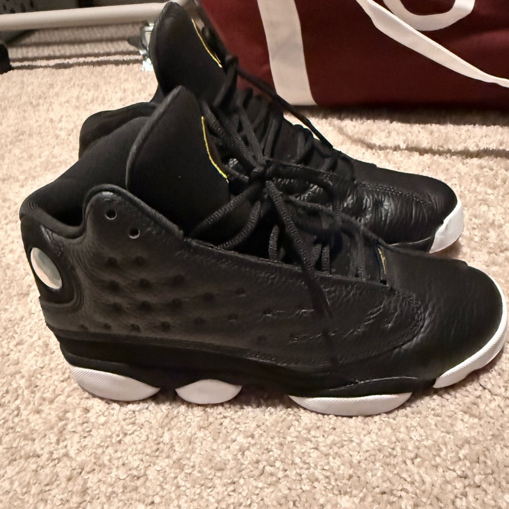 Jordan Black and White Kids' Basketball Shoes